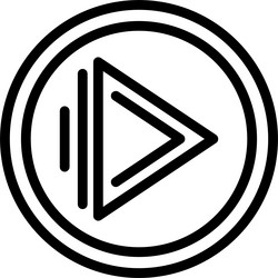 arrow triangle right linear style icon design vector image