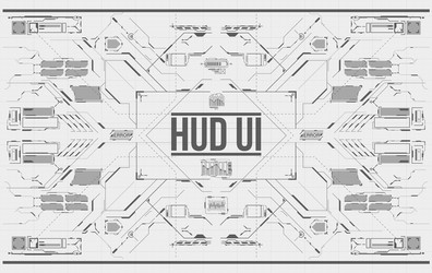 background with futuristic user interface vector image