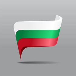 bulgarian flag map pointer layout vector image
