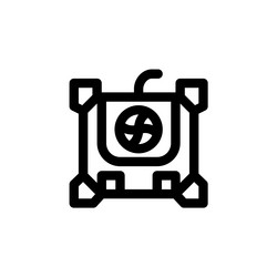 cooling pad icon computer component outline vector image
