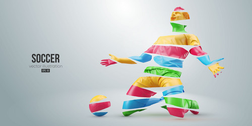 Dynamic Soccer Player in Motion vector image