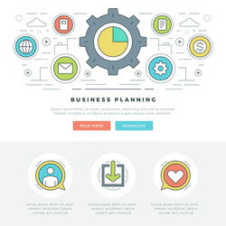 flat line business concept web site header vector image