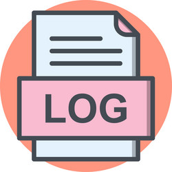 log file document icon vector image