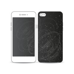 mobile smartphone with an example of the screen vector image