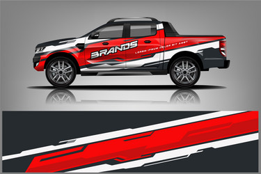 Modern Truck Wrap Graphics Vector Image