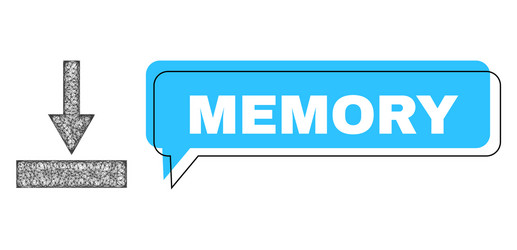 shifted memory chat frame and net mesh move bottom vector image