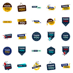 Thankyou 25 innovative icons to show your Vector Image