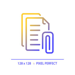 2d attachment thin linear gradient icon vector image