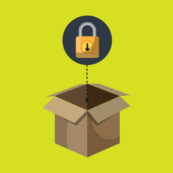 box padlock data secure vector image