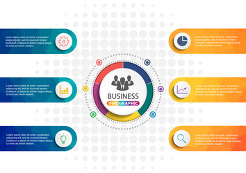 business data visualization process chart vector image