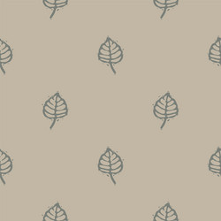 handmade carved block print leaf seamless pattern vector image