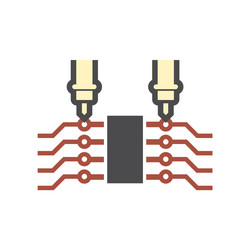 microchip testing icon vector image