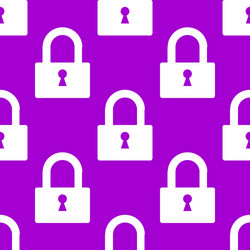 padlock web icon flat design seamless pattern vector image