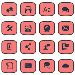 set of simple user icons vector image