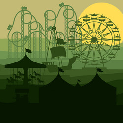 Amusement park background Royalty Free Vector Image