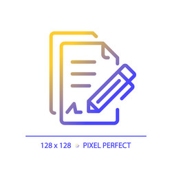 2d contract thin linear gradient icon vector image