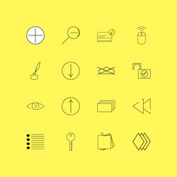 essential linear icon set simple outline icons vector image
