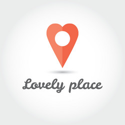 map pointer in the form of heart icon vector image