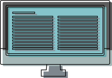 monitor screen computer device page web vector image