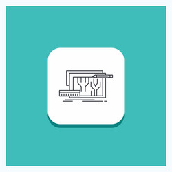round button for architecture blueprint circuit vector image