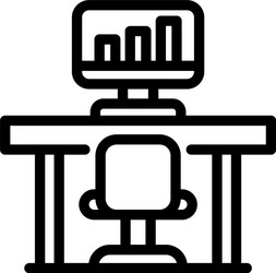 trader home desktop icon outline style vector image