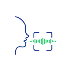 Voice Command Scan Icon vector image