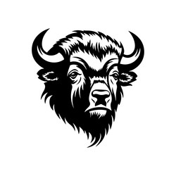 a bison head design on white background Vector Image