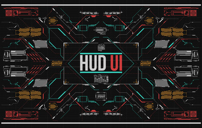 background with futuristic user interface vector image