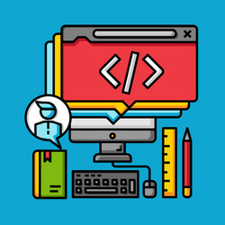 Coding & Script Development vector image