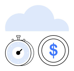 efficient time management and cost optimization vector image