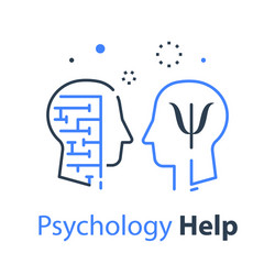 Human head profile cognitive psychology vector