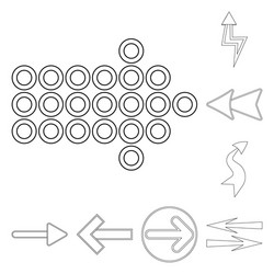 isolated object of element and arrow sign set vector image