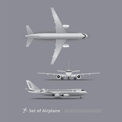 Set of airplane isolated vector