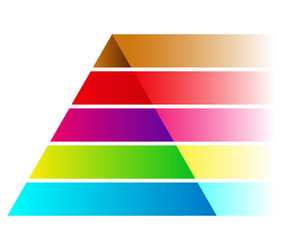 triangle pyramid chart graph icon series vector