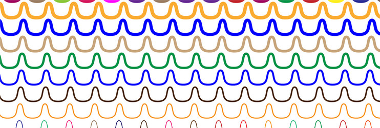 wide rectangular format wavy waving zig-zag vector image
