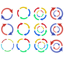 335 color arrow circle vector