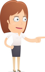 Girl manager suitable for use in dialogs vector