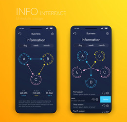 Graphics mobile infographics with three vector