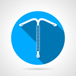 Iud round flat icon vector