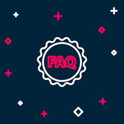 line label with text faq information icon isolated vector image