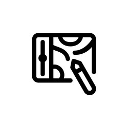 Pen Display Icon - Computer Component vector image