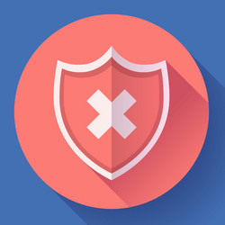 shield icon - protection symbol flat design style vector image