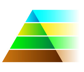 triangle pyramid chart graph icon series vector image