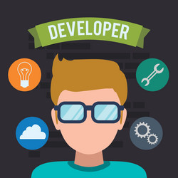 web developer design vector image