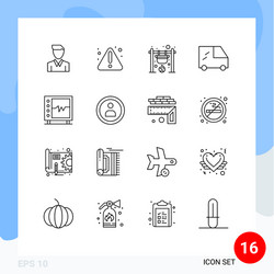 16 outline concept for websites mobile and apps vector image