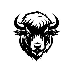 a bison head design on white background Vector Image
