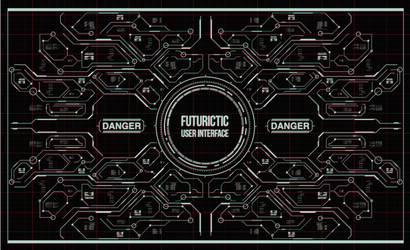 background with futuristic user interface vector image