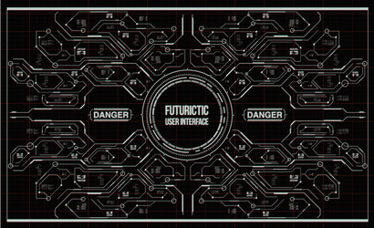 background with futuristic user interface vector