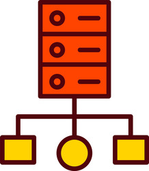 cluster computing icon design vector image