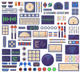 Control Panel Interface Elements vector image